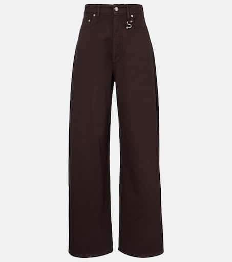送料関税込【SPORTMAX】Siamese high-rise wide-leg jeans Siamese high-rise wide-leg jeans in beige - Sportmax | Mytheresa