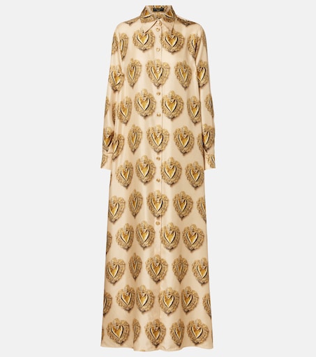 Dolce & Gabbana Printed silk shirt dress