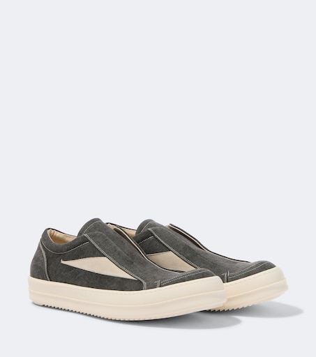 DRKSHDW suede-trimmed slip-on shoes