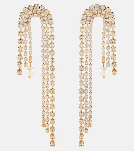 【Magda Butrym】パールアンドクリスタル-embellishedイヤリング Pearl and crystal-embellished earrings in silver - Magda