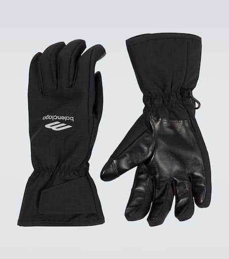 Balenciaga Black Skiwear 3B Sports Icon Ski Gloves Balenciaga