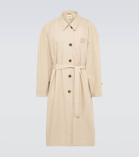 【送料&関税込】Miu Miu Sand Cotton Trench Coat ea852fc80a7900d37d63d94f38671e