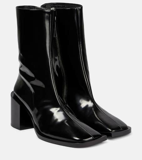 Leather ankle boots in black - Jil Sander | Mytheresa