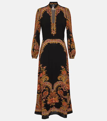 Paisley midi dress in black - Etro | Mytheresa