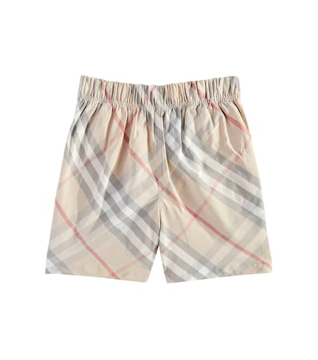 BURBERRY｜SHORTS (Checkered Silk Shorts (8052748)) Check Silk Shorts in Sand - Men | Burberry® Official
