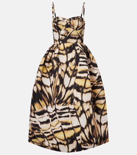 Printed faille cocktail dress in multicoloured - Oscar De La Renta