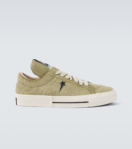 Rick Owens x Converse calf hair sneakers