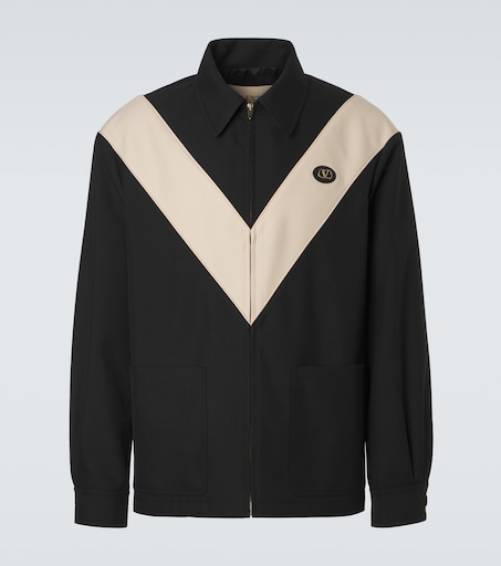 VLogo gabardine jacket