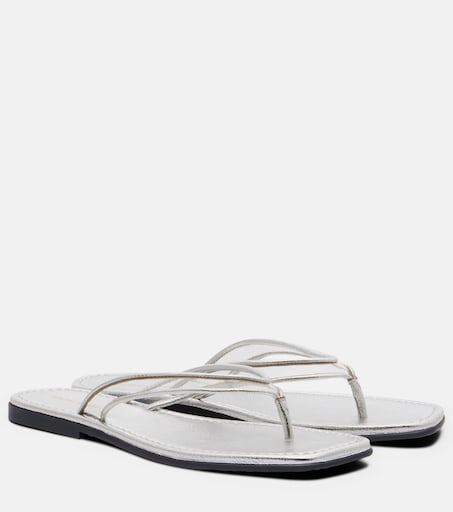 Veronica Beard Sandalen Clea Mit Leder Silber — Dua Lipa honeymoon beach edit