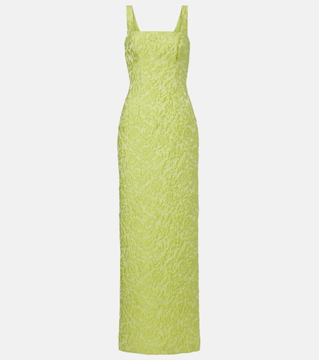 Micheline floral cloqu gown in green - Emilia Wickstead | Mytheresa