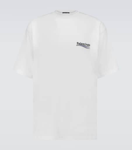直営店【BALENCIAGA】POLITICAL CAMPAIGN Tシャツ LARGE FIT Political Campaign large-fit T-shirt in black - Balenciaga