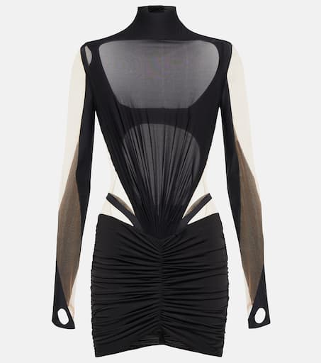 【Mugler】 Mesh-panelカットアウトミニスカート P00706477.jpg