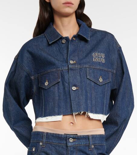 Miu miu cropped denim jacket Clearance