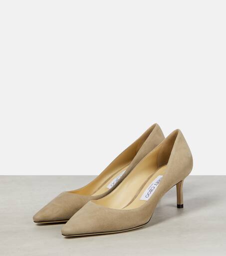 Romy 60 suede pumps in neutrals Jimmy Choo Mytheresa