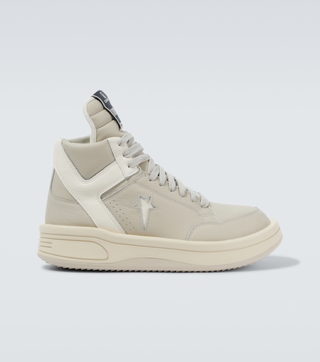 x Converse Turbowpn leather sneakers in white - Rick Owens | Mytheresa