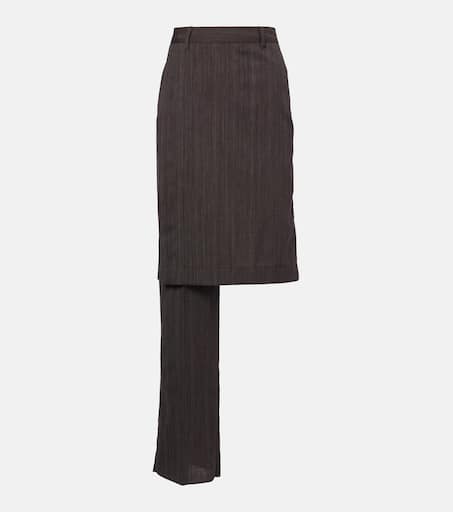 スカート Bottega Veneta Black Wool Pant-Skirt P01031275.jpg
