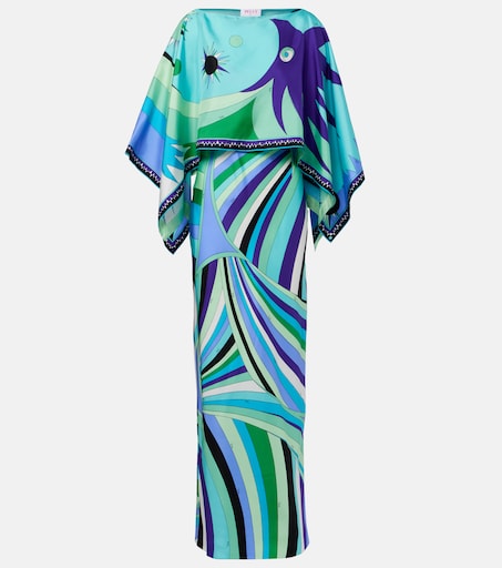 blue dress for baby girl Illuminate Maxi Dress-Silk-Copper – Sacred Creations Designs main image 0