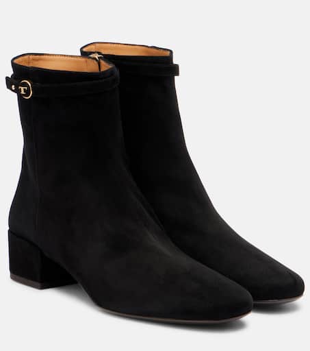 ★関税込み★ TOD'S Suede Ankle Boots Suede ankle boots in black - Tods | Mytheresa