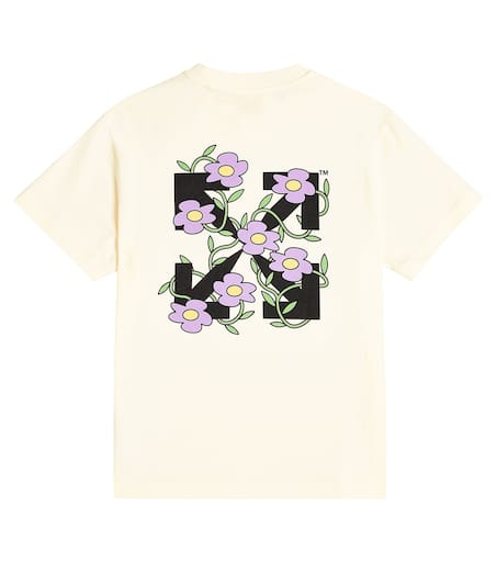 Off white floral tee top