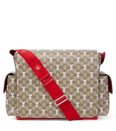 グッチのベビーバッグ gucci baby bag Baby Ophidia GG printed diaper bag in multicoloured - Gucci Kids