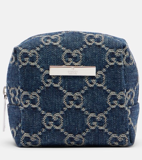 Gucci Essence Classic Mini denim makeup bag in blue - Gucci  display picture 3