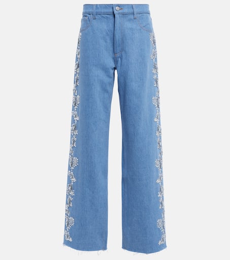 デニム・ジーパン MAGDA BUTRYM SS25 JEANS HIGH WAIST WIDE LEG (519525 BLUE) MAGDA BUTRYM Low-rise wide-leg jeans | THE OUTNET