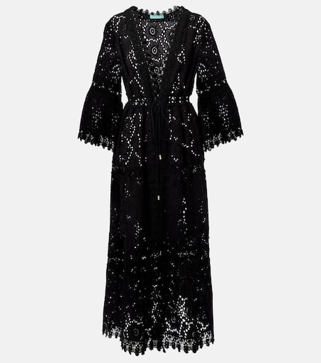 【MELISSA ODABASH】broderie anglaise cotton kaftan MELISSA ODABASH Brianna ruffled broderie anglaise cotton