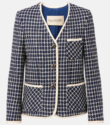 ジャケット VALENTINO WHITE COTTON BLEND OVERSIZE JACKET Valentino White Logo Maison Valentino Jacket – Zoo Fashions
