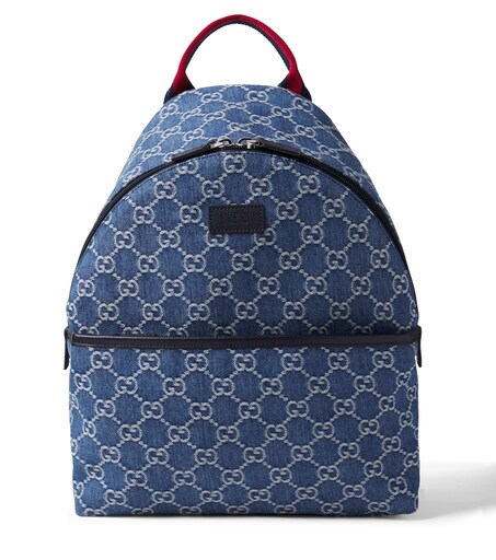 Gucci Blue Patterned Women\'s Backpack Gucci GG Supreme Monogram Blooms Small Day Backpack Blue  main image 3