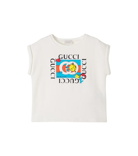 x Mr. Men Little Miss cotton jersey T-shirt in white - Gucci Kids