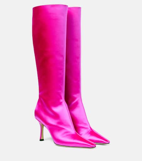 【関税&送料込】Jimmy Choo Fuchsia Satin Ankle Boots P00818714.jpg
