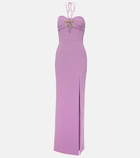 新作【Rebecca Vallance】Chantara crystal-corset dress Chantara crystal-embellished corset dress in purple