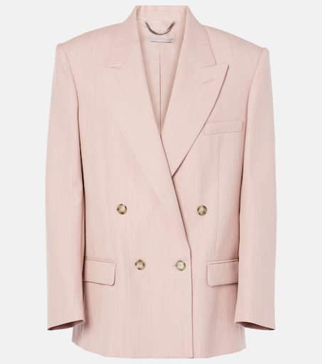 Double-breasted wool blazer in pink - Stella Mc Cartney