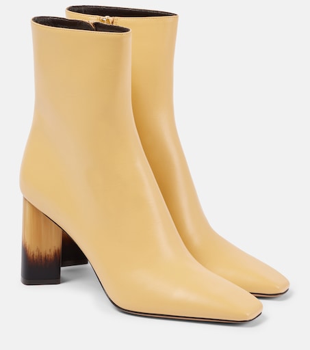Georgia leather ankle boots in beige - Chloe | Mytheresa