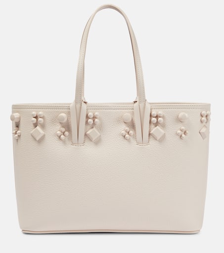 トートバッグ Christian Louboutin Beige Leather Cabata Mini Tote Bag Cabata Small leather tote bag in beige - Christian Louboutin