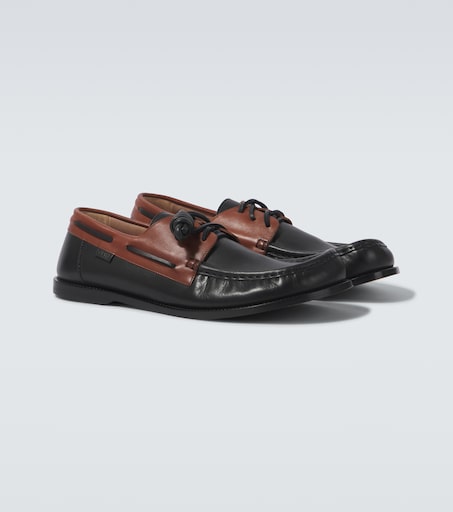 Loewe Black Leather Monk Strap Dress Shoes EU 44 US 11 Loewe Campo Leather Monk Shoes In Black - 41% Off | Editorialist main image 3
