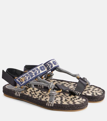 サンダル・ミュール Valentino Garavani Multicolor Crochet Vlogo Slippers Vlogo Signature Slide Sandal With Crochet Embroidery 60mm