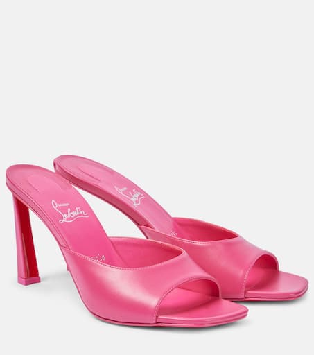 Condora 85 leather mules in pink - Christian Louboutin