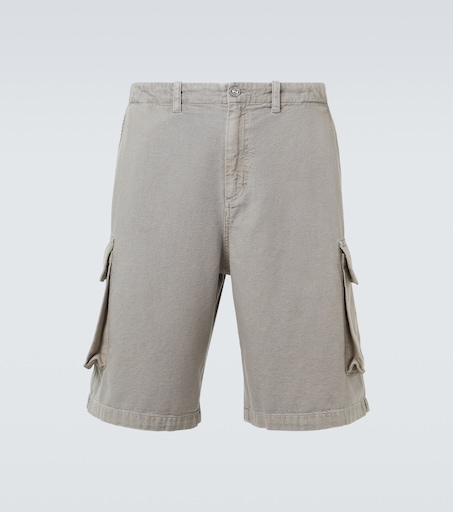 Mount cotton and hemp canvas cargo shorts in grey - Our Legacy