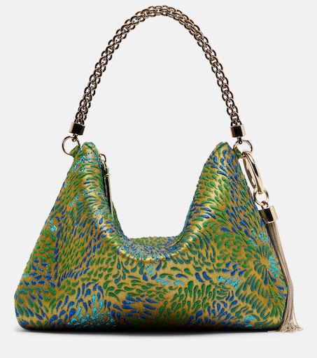 【新品未使用】JIMMY CHOO／CALLIE グリーン Callie Small brocade tote bag in green - Jimmy Choo | Mytheresa