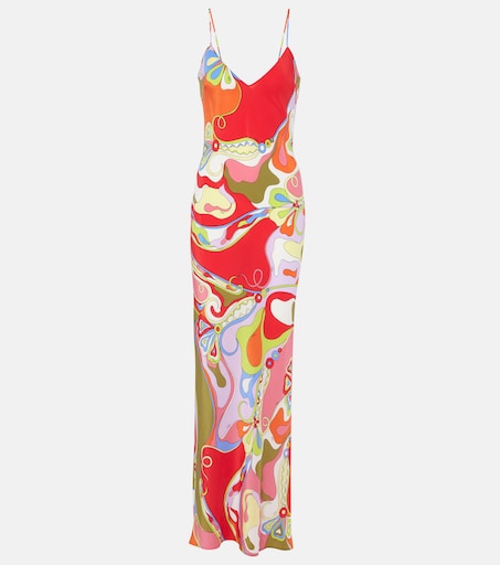 Orchidee silk crêpe de chine maxi dress in multicoloured - Pucci | Mytheresa