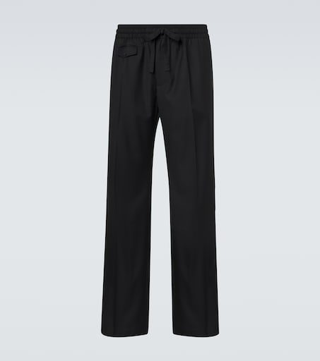 Dolce & Gabbana Virgin wool twill wide-leg pants