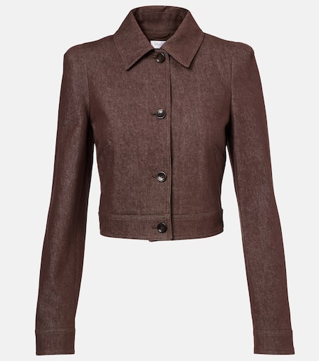 ジャケット MAX MARA Women Jackets CARPACO 002 BROWN Carpa cropped cotton jacket in brown - Max Mara | Mytheresa