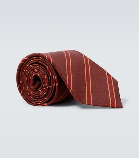 小物 AURALEE 25aw silk stripe tie silk stripe tie 25aw AURALEE