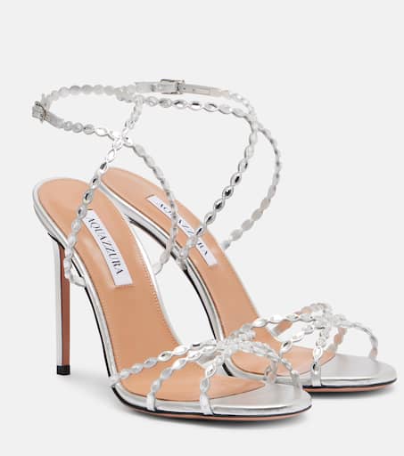 【送料&関税込】Aquazzura Clear And Silver-tone Leather Gats P01077839.jpg