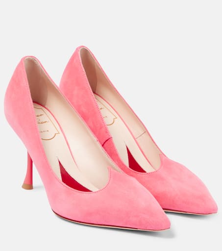 Pink suede pumps 2 inch heel shop