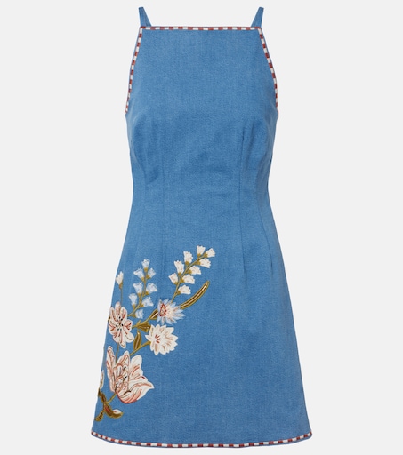 sachin and babi light blue dress Embroidered Demin Shirt Dress main image 0