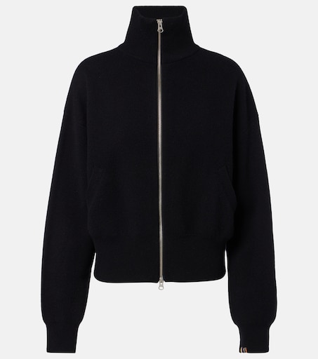 N°385 Xtra Cute cashmere zip-up sweater in black - Extreme