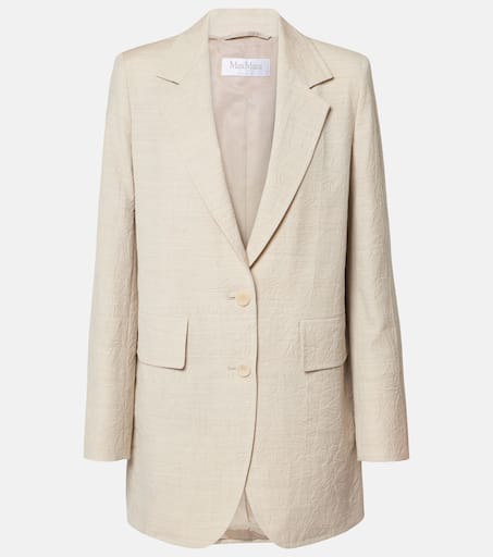 Single-breasted wool blazer in beige - Max Mara | Mytheresa