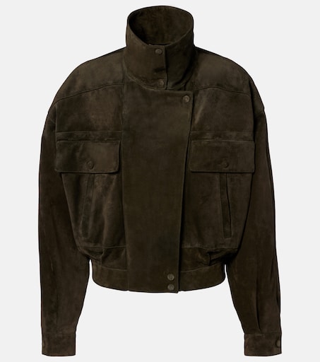 Suede jacket in green - Saint Laurent | Mytheresa